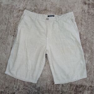 Buckle Black Mens Shorts 34 Waist Paul Standard Fit Khaki White Textured Flat